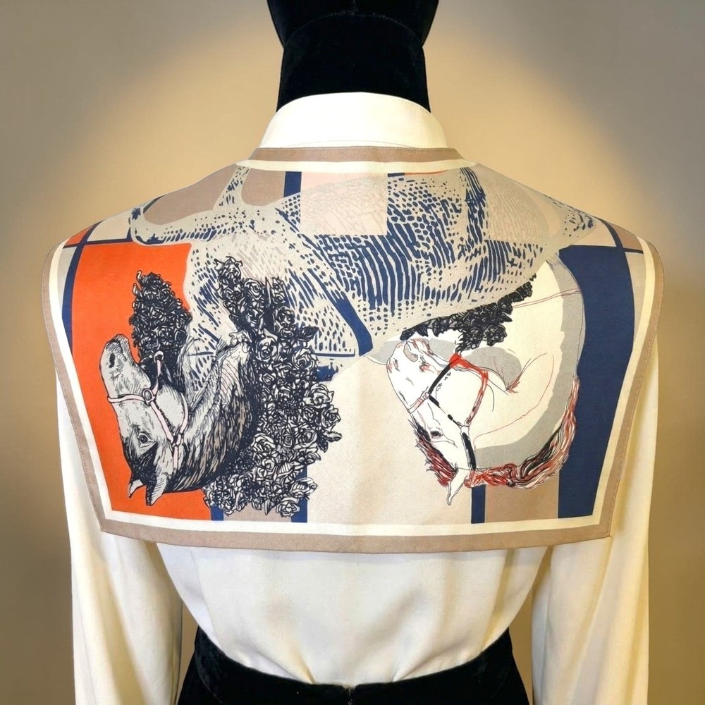 Fine Art Print Detachable Collar Neck Scarf Picasso Cocteau Cubism Sailor Bib